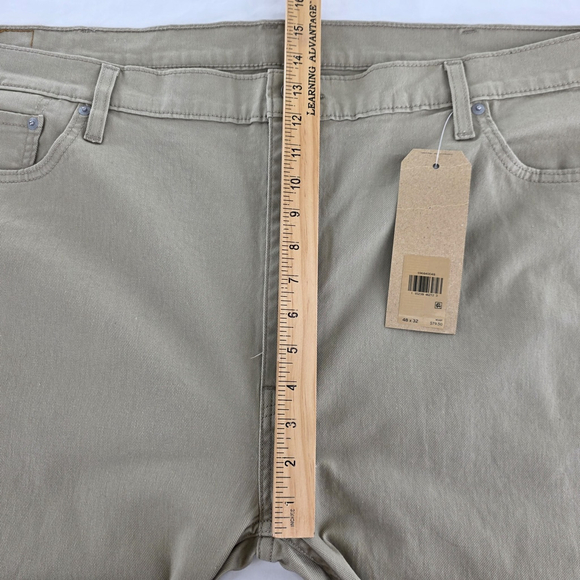 Casual Utility Levi’s 502 Taper Big & Tall Pants Men’s 48x32 Stretch Khaki Twill - Picture 10 of 14